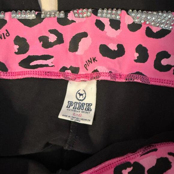 Y2K PINK Victorias Secret Bling Foldover Capri Pants - Picture 3 of 4